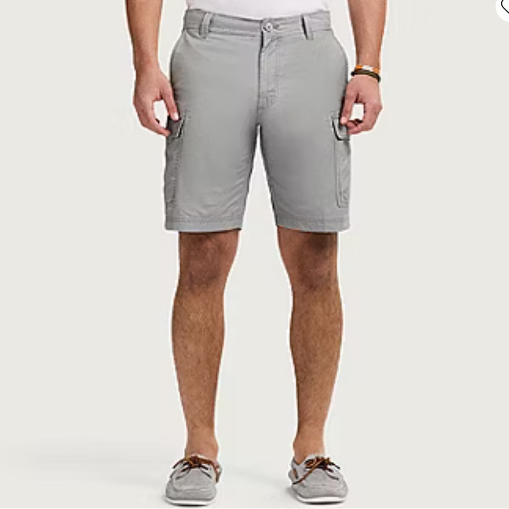 IZOD SALTWATER || Men’s Pigment dye cargo SHORT - SMOKED PEARL size 38
